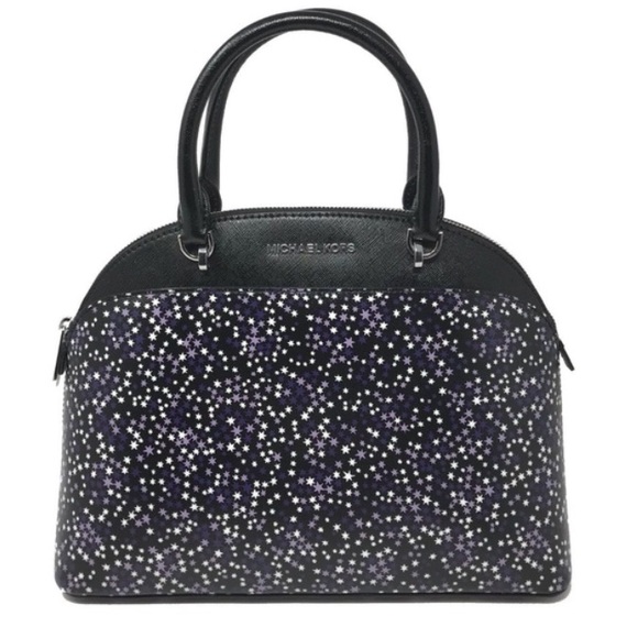 Michael Kors Handbags - Michael Kors Black Purple Star Satchel Purse Bag